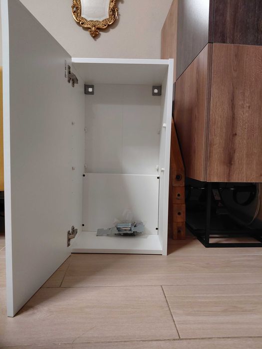 Armário de cozinha, de parede branco brilhante
