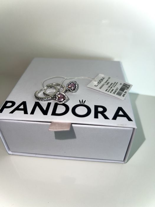 Сережки Pandora з біркою ! Срібні серьги Пандора.
