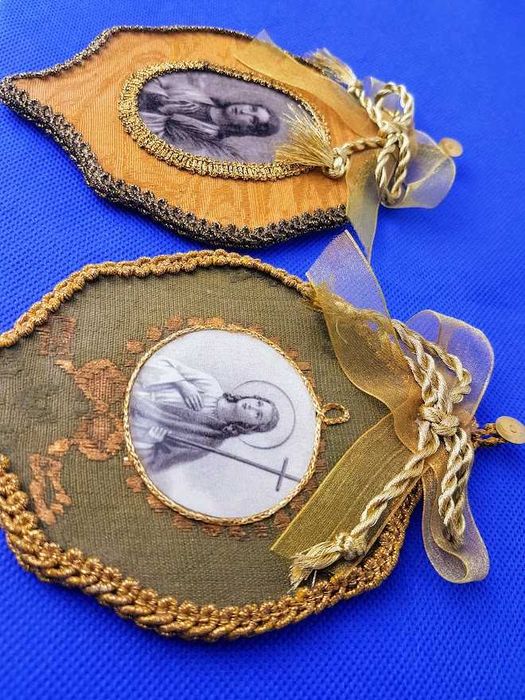 Ornamentos artesanato religioso pagela Santos