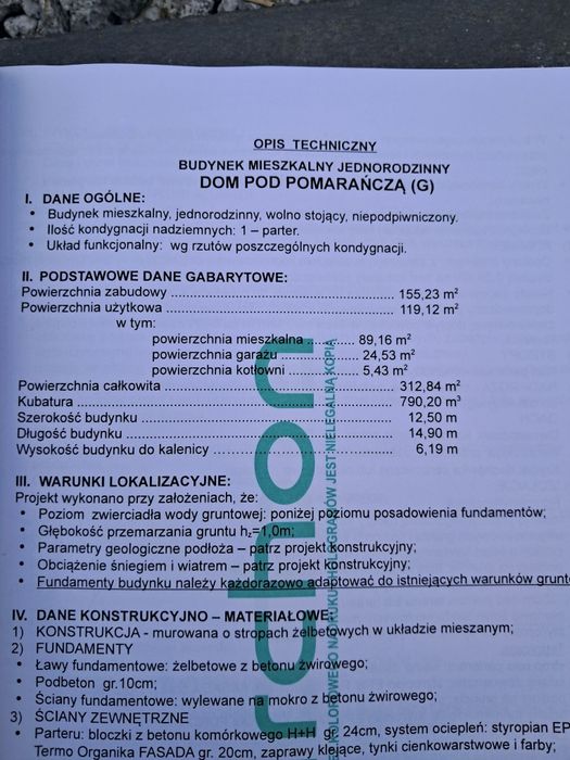 Projekt Dom pod pomarańczą G