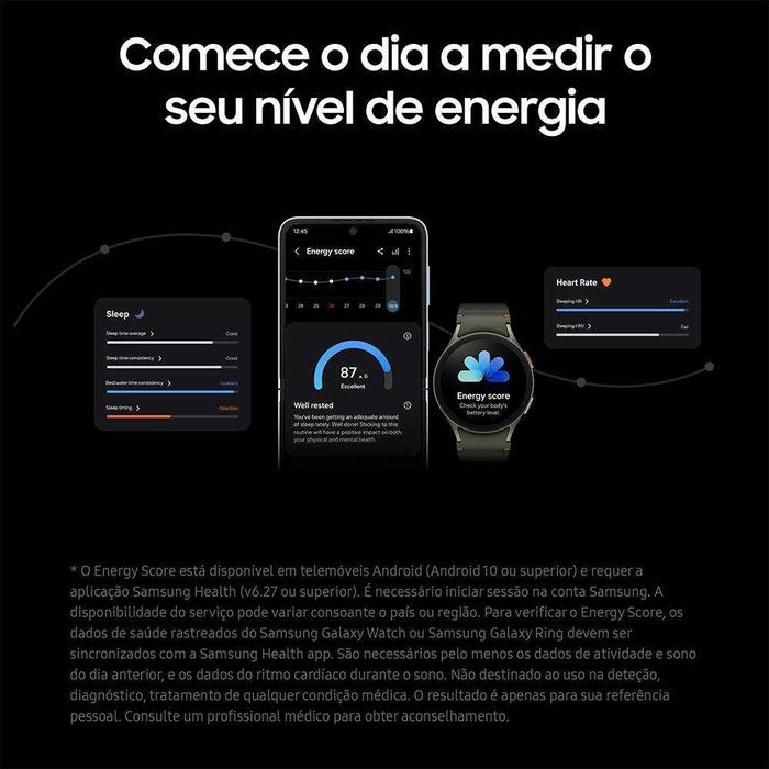 Samsung Galaxy Watch 7 BT (44mm) + Carregador 25W