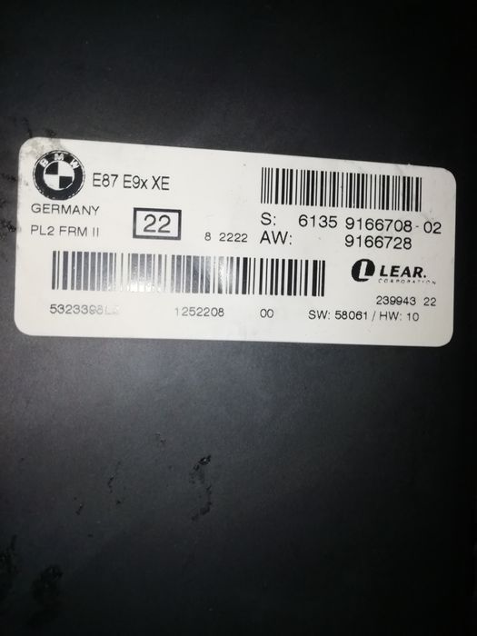 Módulo da zona dos pés 2 para BMW série 3 e90 e e91 também compatível