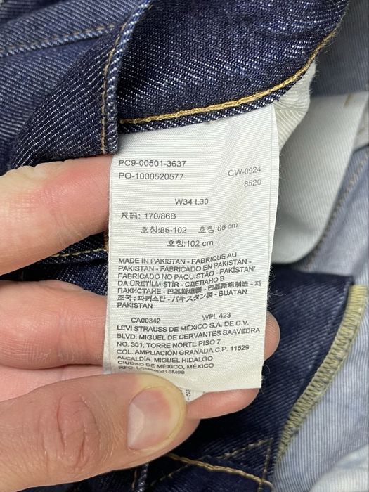 Levis штаны джинсы W34 L30 размер синие прямые