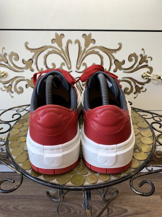 Красные кожаные кеды кроссы кроссовки nike air jordan 1 elevate low 40