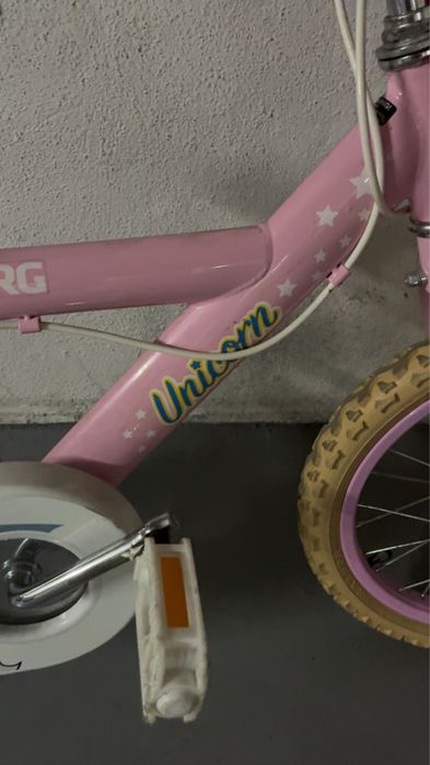 bicicleta berg menina versao unicornio roda 16