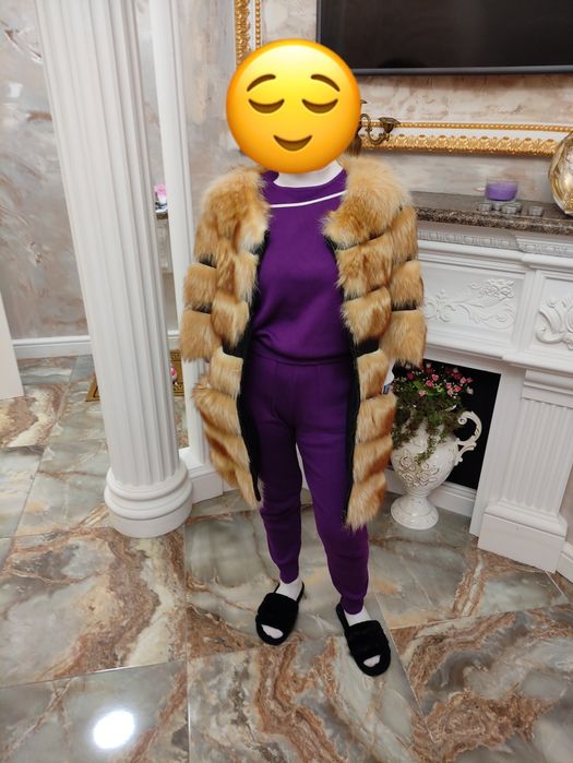 Полушубок шубка мех песца