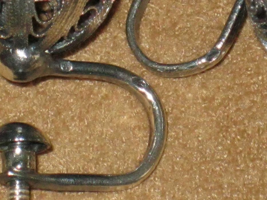 Brincos Filigrana Prata Maciça de Lei 835`/..  C/Contraste