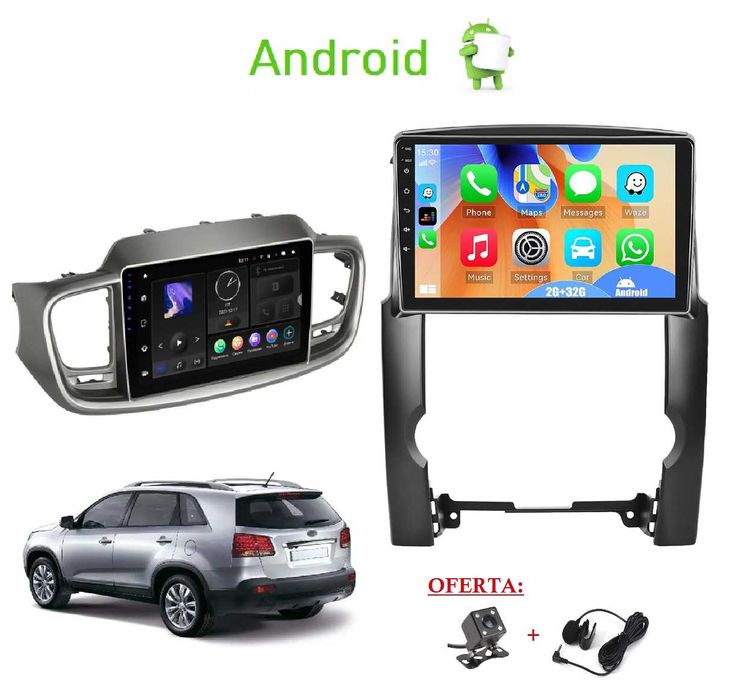 (NOVO) Rádio 2DIN • Kia SORENTO • (2002 até 2020) • Android [4+64GB]