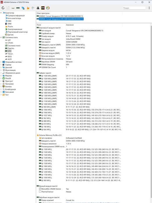 пам'ять DDR4 16GB (2x8) 3000MHz CL15 Corsair Vengeance White. TradeIN