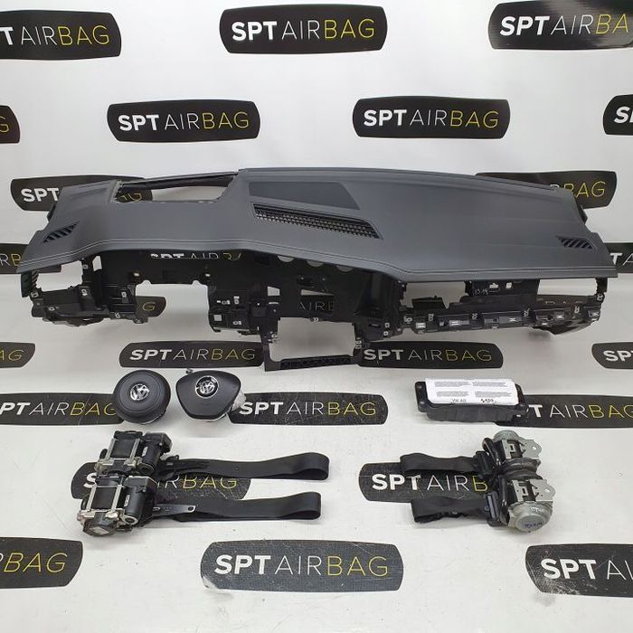 VW TOUAREG III 3 DESKA ROZDZIELCZA KONSOLA KOKPIT PULPIT PODUSZKI AIRBAG AIR BAG PASY KIT SET