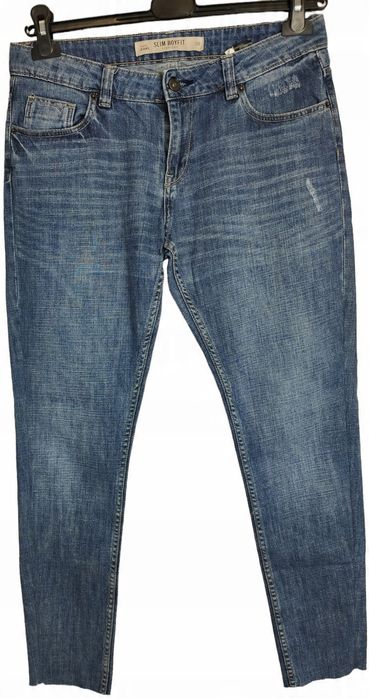 Next jeansowe spodnie slim boyfit 38
