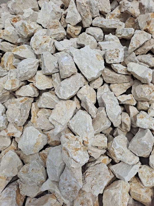 Kamień biały biszkoptowy ogrodowy, głaz, gabion 60-120 mm, Transport.