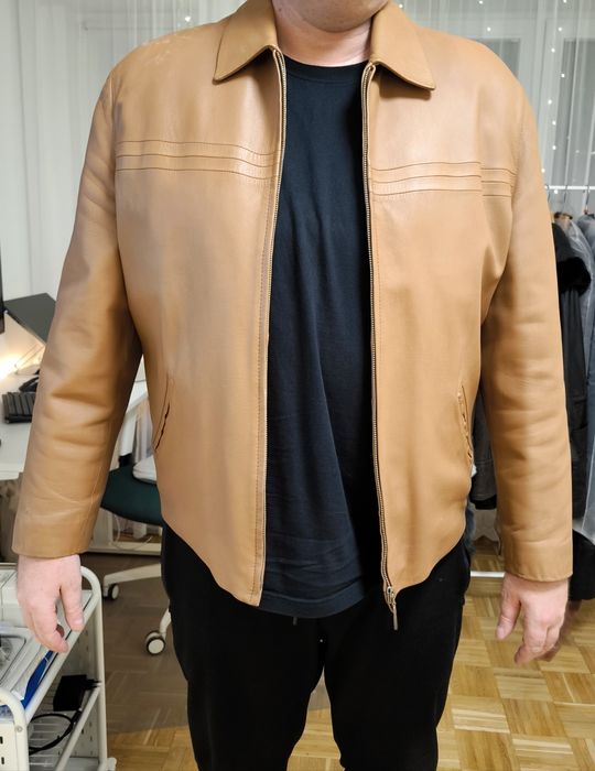 Brązowa Kurtka Skórzana z Podpinką MARBET Leather Ware Rozmiar XXL