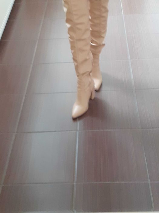 kozaki bezowe nowe śliczne