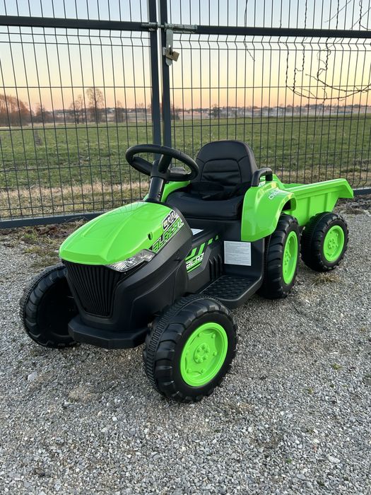 Traktor na akumulator z Przyczepką Pilot 12V Miękkie koła EVA