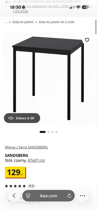 Stół z krzeslami Ikea