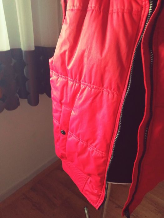 Kamizelka meska czerwona L pikowana zimowa