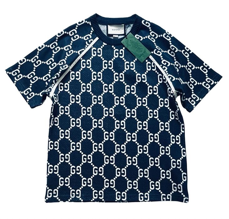 Gucci gruby granatowy t shirt rozm  XL