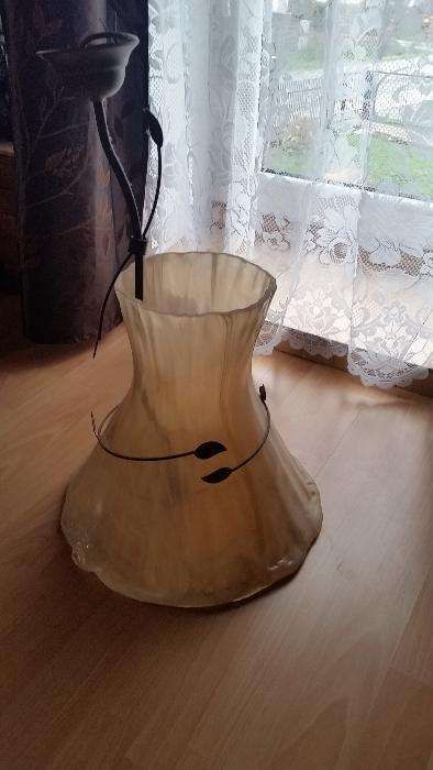 Lampa sufitowa grube szklo kuchania salon