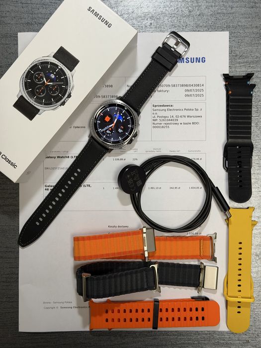 Samsung Galaxy Watch 8 Classic LTE GPS 46mm stan idealny gwarancja