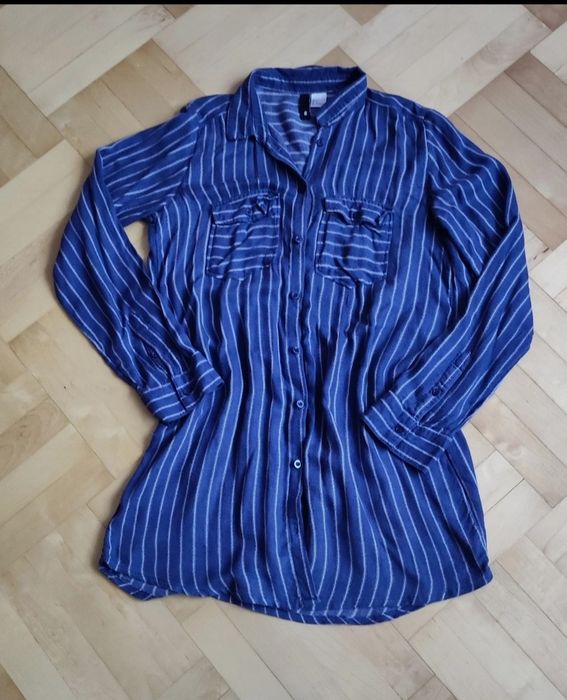 Koszula niebieska XS 34 H&M paski