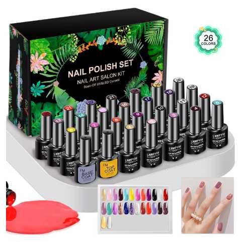 conjunto kit gel 26 cores semi permanente uv led gel verniz