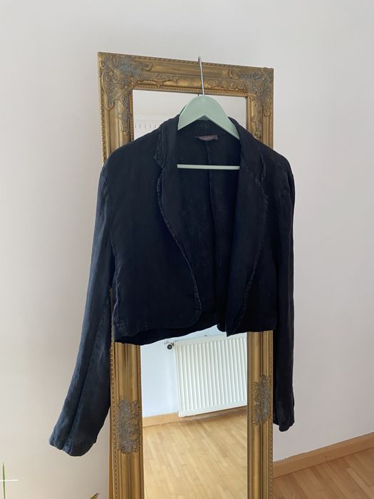 Укорочений лянний піджак Оверсайз М-Л Італія Angysix