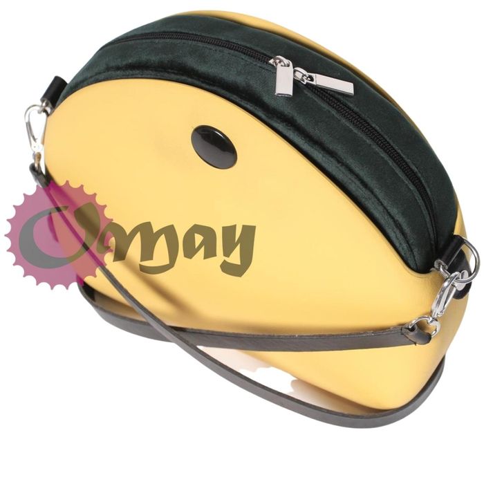 organizer OBAG MOON LIGHT elegancki welur zielony butelkowy OMAY