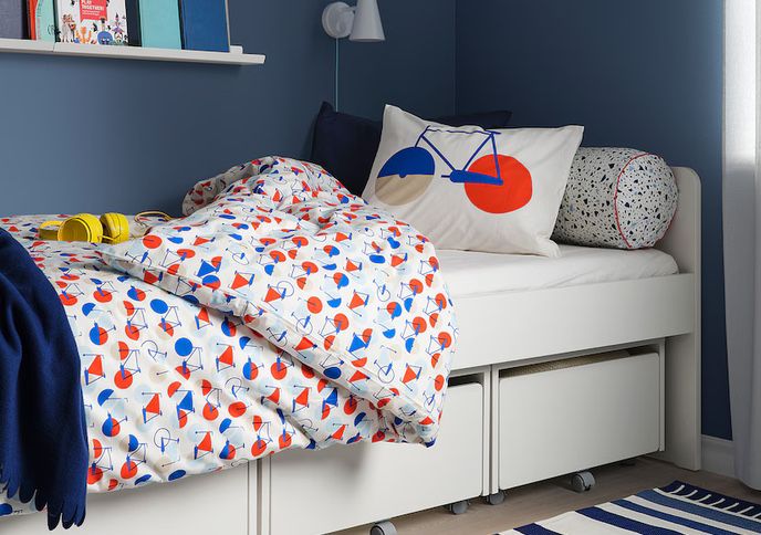 Capa de edredon e fronha bicicletas