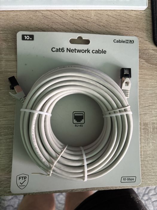 Nowy kabel sieciowy Cat6 FTP 10m CableMAX 10Gbps ekranowany