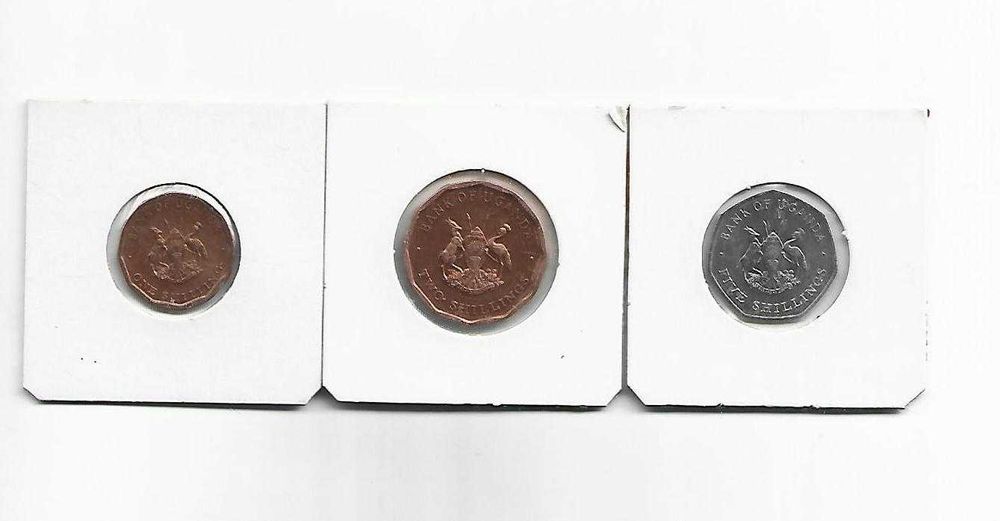 Uganda Lote de 3 Moedas