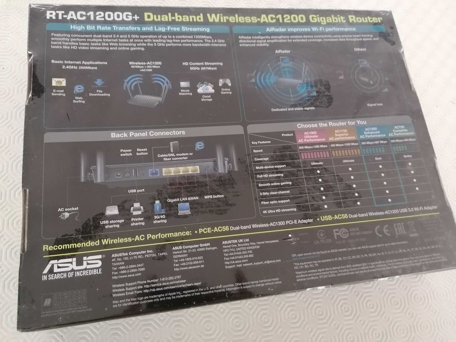 Router Asus RT-AC1200G+ (NOVO - SELADO)
