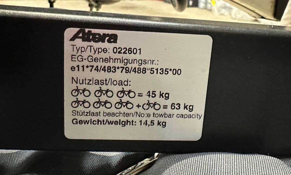 Bagażnik Atera strada na 3 rowery