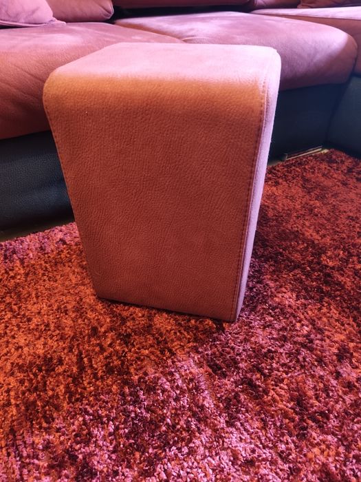 Sofá Chaise-Longue c/ Arrumação + 2 Pufes