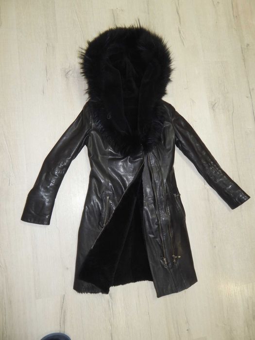 Жіноча дублянка з натуральної шкіри 44 розмір