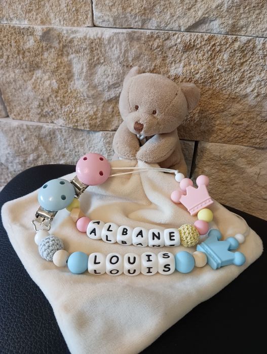 Prende Chupetas de silicone Personalizáveis