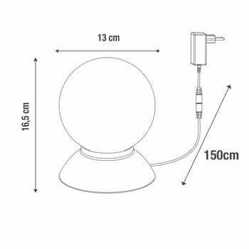 Candeeiro de mesa tátil redondo