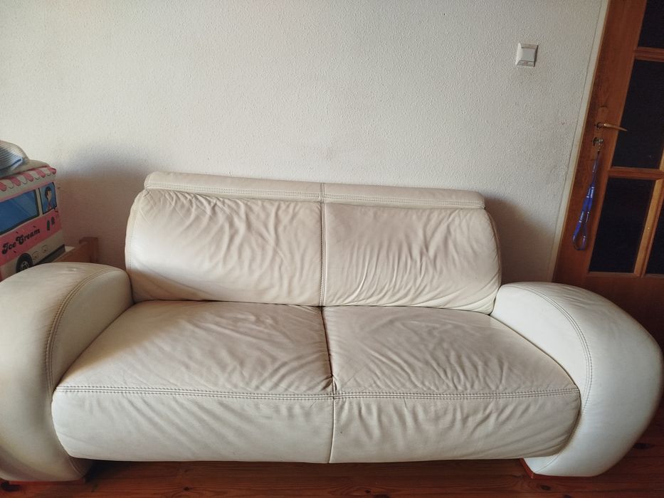 Sofa ze skóry naturalnej