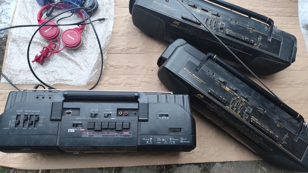 Radiomagnetofon Sharp JVC 3 sztuki