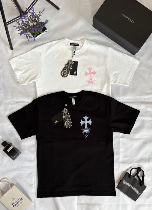 Футболка Chrome Hearts Хром Хартс Топ Біла Чорна Літо