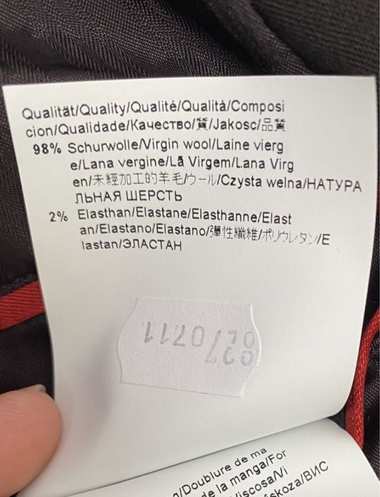 HUGO BOSS Aamon hago 46 marynarka wełna czekoladowy brąz