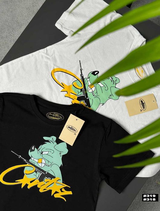 Corteiz Supreme Большой Принт - Футболка Кортез Суприм Черная / Белая - XS S M L XL XXL