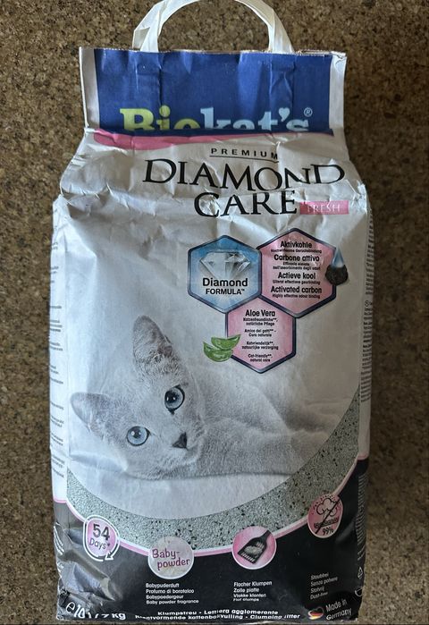 Areia para gato Biokats Diamond Care Bio Fresh