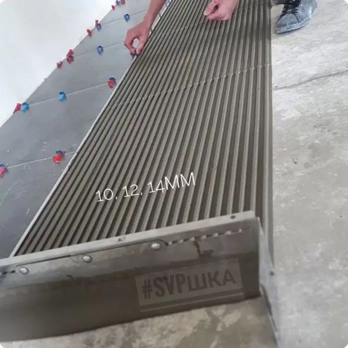 Раздвижная гребенка для укладки плитки бункер свп