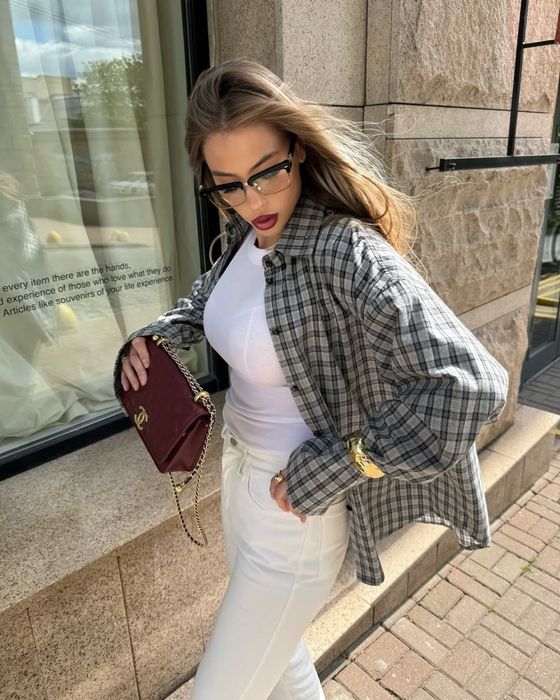 Сорочка в клітинку, сорочка ace est, сорочка alien подовжена