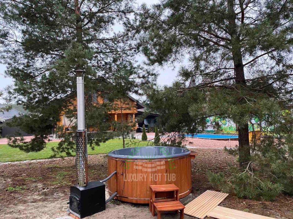 Чан на дровах для дачі, на терасу