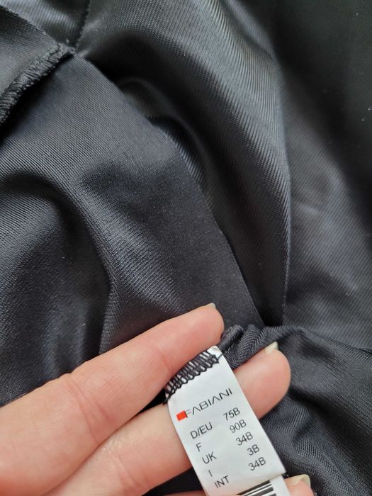 Czarna koszulka nocna 75B 34,XS bielizna damska Fabiani