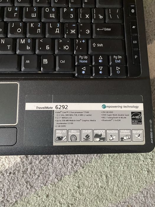 Ноутбук ноут нетбук acer TravelMate 6292