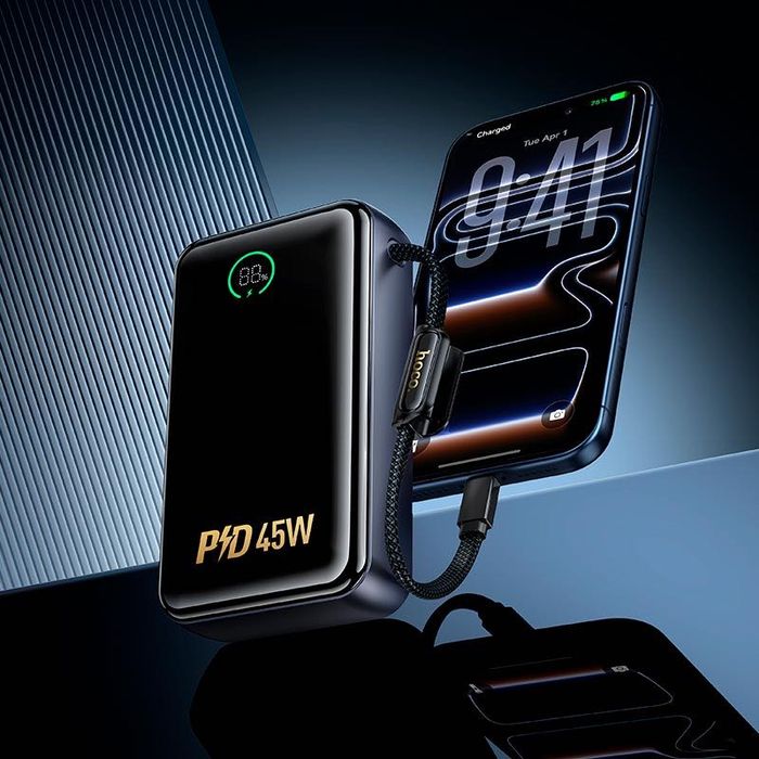 Повербанк HOCO Q54 20000mAh 45W PD з кабелем Type C для ноутбука