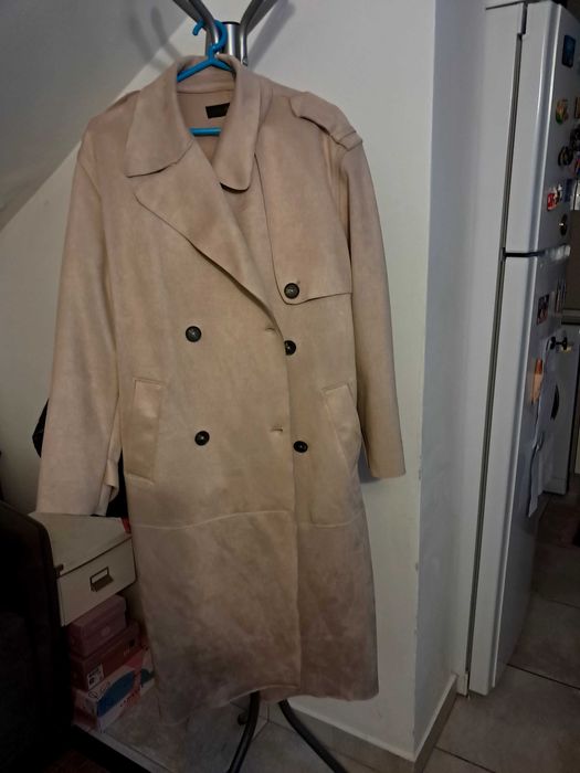 Gabardina senhora beje de pele